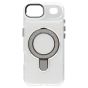 Brilliance LUX iPhone 17 Air Glitter Sparkle Magnetic Clear TPU + Acrylic with Kickstand Phone Case White