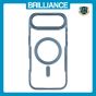 Brilliance LUX iPhone 17 Air Chrome-Plated Magnetic Clear TPU + Acrylic Phone Case Blue Titanium