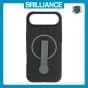 Brilliance LUX iPhone 17 Air Silicone with BackSide 360° Rotating Wrist Strap Magnetic Phone Case Black