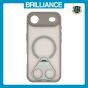 Brilliance LUX iPhone 17 Air Anti-shock Magnetic Matte Clear TPU + Acrylic Kickstand Phone Case Gray