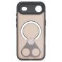 Brilliance LUX iPhone 17 Air Anti-shock Magnetic Matte Clear TPU + Acrylic Kickstand Phone Case Black