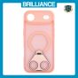 Brilliance LUX iPhone 17 Air Anti-shock Magnetic Matte Clear TPU + Acrylic Kickstand Phone Case Pink