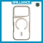 Brilliance LUX iPhone 17 Pro Chrome-Plated Magnetic Clear TPU + Acrylic Phone Case Gray Titanium