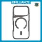 Brilliance LUX iPhone 17 Pro Chrome-Plated Magnetic Clear TPU + Acrylic Phone Case Black Titanium