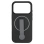 Brilliance LUX iPhone 17 Pro Silicone with BackSide 360° Rotating Wrist Strap Magnetic Phone Case Black