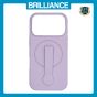Brilliance LUX iPhone 17 Pro Silicone with BackSide 360° Rotating Wrist Strap Magnetic Phone Case Purple