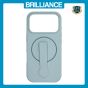 Brilliance LUX iPhone 17 Pro Silicone with BackSide 360° Rotating Wrist Strap Magnetic Phone Case Sky Blue
