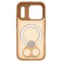 Brilliance LUX iPhone 17 Pro Anti-shock Magnetic Matte Clear TPU + Acrylic Kickstand Phone Case Gold