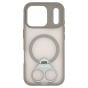 Brilliance LUX iPhone 17 Pro Anti-shock Magnetic Matte Clear TPU + Acrylic Kickstand Phone Case Gray