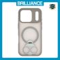 Brilliance LUX iPhone 17 Pro Anti-shock Magnetic Matte Clear TPU + Acrylic Kickstand Phone Case Gray