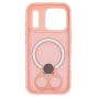 Brilliance LUX iPhone 17 Pro Anti-shock Magnetic Matte Clear TPU + Acrylic Kickstand Phone Case Pink