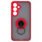 Brilliance LUX Samsung S25 Hybrid Shell Anti-shock Ring Kickstand TPU Matte Case Red