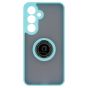 Brilliance LUX Samsung S25 Hybrid Shell Anti-shock Ring Kickstand TPU Matte Case Blue