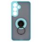 Brilliance LUX Samsung S25 Hybrid Shell Anti-shock Ring Kickstand TPU Matte Case Blue