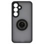 Brilliance LUX Samsung S25 Hybrid Shell Anti-shock Ring Kickstand TPU Matte Case Black