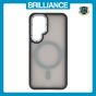 Brilliance LUX Samsung S25 Silicone-Feel Magnetic Hybrid TPU + PC Phone Case Gray