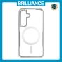 Brilliance LUX Samsung S25 Chrome-Plated Magnetic Clear TPU + Acrylic Phone Case Silver Titanium