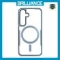 Brilliance LUX Samsung S25 Chrome-Plated Magnetic Clear TPU + Acrylic Phone Case Blue Titanium