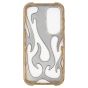 Brilliance LUX Samsung S25 Flame Design Soft TPU Chrome-Plated Openwork Phone Case Desert Titanium