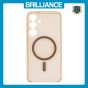 Brilliance LUX Samsung S25 High-Clarity Transparent Clear PC Magnetic Phone Case Gold