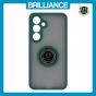 Brilliance LUX Samsung S25 Plus Hybrid Shell Anti-shock Ring Kickstand TPU Matte Case Dark Green