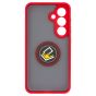 Brilliance LUX Samsung S25 Plus Hybrid Shell Anti-shock Ring Kickstand TPU Matte Case Red