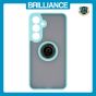 Brilliance LUX Samsung S25 Plus Hybrid Shell Anti-shock Ring Kickstand TPU Matte Case Blue