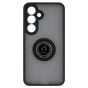 Brilliance LUX Samsung S25 Plus Hybrid Shell Anti-shock Ring Kickstand TPU Matte Case Black