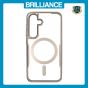 Brilliance LUX Samsung S25 Plus Chrome-Plated Magnetic Clear TPU + Acrylic Phone Case Gray Titanium