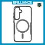 Brilliance LUX Samsung S25 Plus Chrome-Plated Magnetic Clear TPU + Acrylic Phone Case Black Titanium