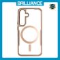 Brilliance LUX Samsung S25 Plus Chrome-Plated Magnetic Clear TPU + Acrylic Phone Case Gold Titanium