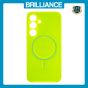 Brilliance LUX Samsung S25 Plus Magnetic Solid Silicone with Open-Area Camera Cutout Phone Case Green