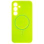 Brilliance LUX Samsung S25 Plus Magnetic Solid Silicone with Open-Area Camera Cutout Phone Case Green