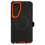 Brilliance HEAVY DUTY Samsung S25 Plus (Pro Series) + Magnetic Case Black + Orange