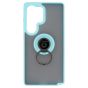 Brilliance LUX Samsung S25 Ultra Hybrid Shell Anti-shock Ring Kickstand TPU Matte Case Blue