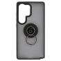 Brilliance LUX Samsung S25 Ultra Hybrid Shell Anti-shock Ring Kickstand TPU Matte Case Black