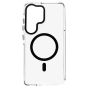 Brilliance LUX Samsung S25 Ultra Clear Magnetic Hybrid TPU + Acrylic Phone Case Black