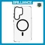 Brilliance LUX Samsung S25 Ultra Clear Magnetic Hybrid TPU + Acrylic Phone Case Black