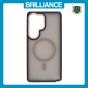 Brilliance LUX Samsung S25 Ultra Silicone-Feel Magnetic Hybrid TPU + PC Phone Case Desert Titanium