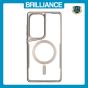 Brilliance LUX Samsung S25 Ultra Chrome-Plated Magnetic Clear TPU + Acrylic Phone Case Gray Titanium