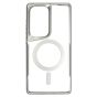 Brilliance LUX Samsung S25 Ultra Chrome-Plated Magnetic Clear TPU + Acrylic Phone Case Silver Titanium
