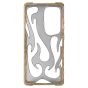 Brilliance LUX Samsung S25 Ultra Flame Design Soft TPU Chrome-Plated Openwork Phone Case Desert Titanium