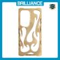 Brilliance LUX Samsung S25 Ultra Flame Design Soft TPU Chrome-Plated Openwork Phone Case Desert Titanium