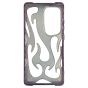 Brilliance LUX Samsung S25 Ultra Flame Design Soft TPU Chrome-Plated Openwork Phone Case Purple