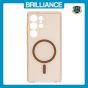 Brilliance LUX Samsung S25 Ultra High-Clarity Transparent Clear PC Magnetic Phone Case Gold