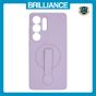 Brilliance LUX Samsung S25 Ultra Silicone with BackSide 360° Rotating Wrist Strap Magnetic Phone Case Purple