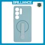 Brilliance LUX Samsung S25 Ultra Silicone with BackSide 360° Rotating Wrist Strap Magnetic Phone Case Sky Blue