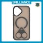 Brilliance LUX Samsung S25 Ultra Anti-shock Magnetic Matte Clear TPU + Acrylic Kickstand Phone Case Black
