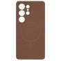 Brilliance LUX Samsung S25 Ultra Magnetic Solid Silicone with Open-Area Camera Cutout Phone Case Brown
