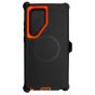 Brilliance HEAVY DUTY Samsung S25 Ultra (Pro Series) + Magnetic Case Black + Orange
